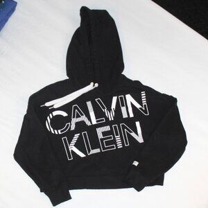 Calvin Klein Performance XL Black Crop Hooded Sweater